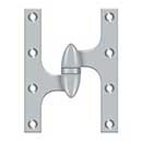 Deltana [OK6045B26D-L] Solid Brass Door Olive Knuckle Hinge - Left Handed - Brushed Chrome Finish - 6&quot; H x 4 1/2&quot; W