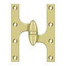 Deltana [OK6045B3-R] Solid Brass Door Olive Knuckle Hinge - Right Handed - Polished Brass Finish - 6&quot; H x 4 1/2&quot; W