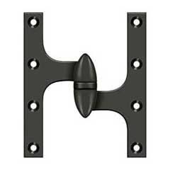 Deltana [OK6050B10B-R] Solid Brass Door Olive Knuckle Hinge - Right Handed - Oil Rubbed Bronze Finish - Pair - 6&quot; H x 5&quot; W