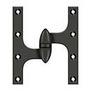 Deltana [OK6050B10B-L] Solid Brass Door Olive Knuckle Hinge - Left Handed - Oil Rubbed Bronze Finish - Pair - 6" H x 5" W