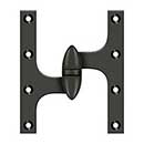 Deltana [OK6050B10B-L] Solid Brass Door Olive Knuckle Hinge - Left Handed - Oil Rubbed Bronze Finish - 6" H x 5" W