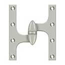 Deltana [OK6050B15-L] Solid Brass Door Olive Knuckle Hinge - Left Handed - Brushed Nickel Finish - Pair - 6&quot; H x 5&quot; W