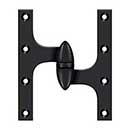 Deltana [OK6050B19-R] Solid Brass Door Olive Knuckle Hinge - Right Handed - Paint Black Finish - Pair - 6" H x 5" W