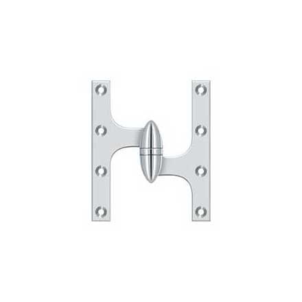 Deltana [OK6050B26-R] Solid Brass Door Olive Knuckle Hinge - Right Handed - Polished Chrome Finish - 6&quot; H x 5&quot; W