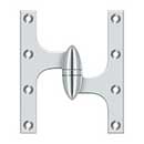 Deltana [OK6050B26-R] Solid Brass Door Olive Knuckle Hinge - Right Handed - Polished Chrome Finish - Pair - 6&quot; H x 5&quot; W