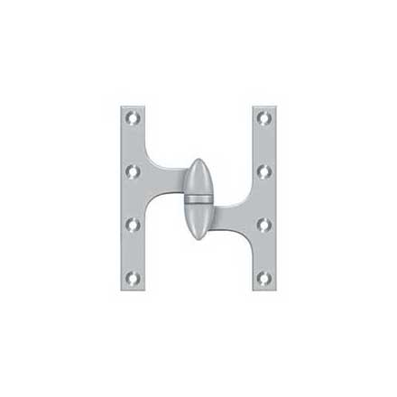 Deltana [OK6050B26D-R] Solid Brass Door Olive Knuckle Hinge - Right Handed - Brushed Chrome Finish - 6&quot; H x 5&quot; W