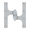Deltana [OK6050B26D-R] Solid Brass Door Olive Knuckle Hinge - Right Handed - Brushed Chrome Finish - Pair - 6&quot; H x 5&quot; W