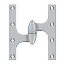 Deltana [OK6050B26D-L] Solid Brass Door Olive Knuckle Hinge - Left Handed - Brushed Chrome Finish - Pair - 6&quot; H x 5&quot; W