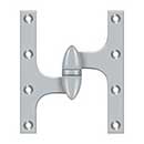 Deltana [OK6050B26D-L] Solid Brass Door Olive Knuckle Hinge - Left Handed - Brushed Chrome Finish - 6&quot; H x 5&quot; W