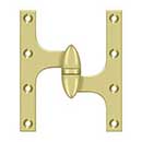 Deltana [OK6050B3-R] Solid Brass Door Olive Knuckle Hinge - Right Handed - Polished Brass Finish - 6&quot; H x 5&quot; W