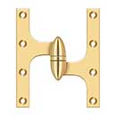 Deltana [OK6050BCR003-R] Solid Brass Door Olive Knuckle Hinge - Right Handed - Polished Brass (PVD) Finish - 6&quot; H x 5&quot; W