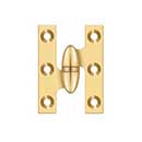 Deltana [OK2015CR003-L] Solid Brass Door Olive Knuckle Hinge - Left Handed - Polished Brass (PVD) Finish - Pair - 2" H x 1 1/2" W