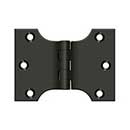 Deltana [DSPA3040U10B] Solid Brass Door Parliament Hinge - Oil Rubbed Bronze Finish - Pair - 3" H x 4" W