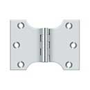Deltana [DSPA3040U26] Solid Brass Door Parliament Hinge - Polished Chrome Finish - Pair - 3&quot; H x 4&quot; W