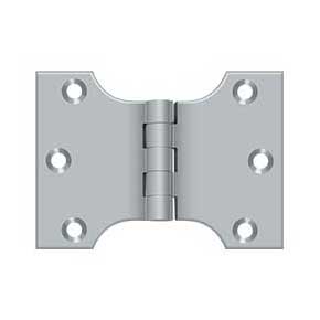 Deltana [DSPA3040U26D] Solid Brass Door Parliament Hinge - Brushed Chrome Finish - Pair - 3" H x 4" W