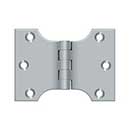 Deltana [DSPA3040U26D] Solid Brass Door Parliament Hinge - Brushed Chrome Finish - Pair - 3" H x 4" W