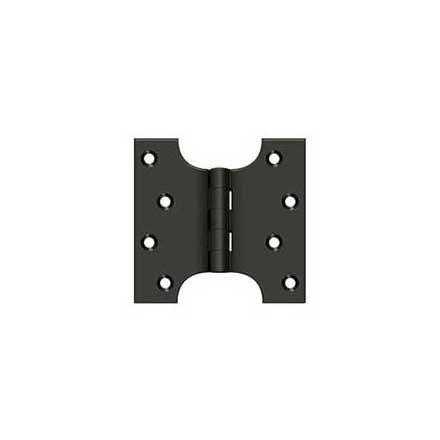 Deltana [DSPA4040U10B] Solid Brass Door Parliament Hinge - Oil Rubbed Bronze Finish - Pair - 4&quot; H x 4&quot; W