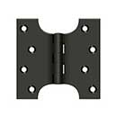 Deltana [DSPA4040U10B] Solid Brass Door Parliament Hinge - Oil Rubbed Bronze Finish - Pair - 4&quot; H x 4&quot; W