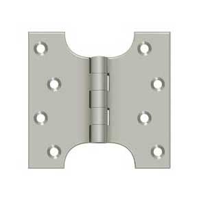 Deltana [DSPA4040U15] Solid Brass Door Parliament Hinge - Brushed Nickel Finish - Pair - 4" H x 4" W