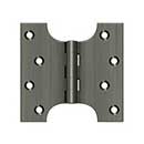 Deltana [DSPA4040U15A] Solid Brass Door Parliament Hinge - Antique Nickel Finish - Pair - 4&quot; H x 4&quot; W