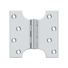 Deltana [DSPA4040U26] Solid Brass Door Parliament Hinge - Polished Chrome Finish - Pair - 4" H x 4" W