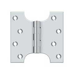 Deltana [DSPA4040U26] Solid Brass Door Parliament Hinge - Polished Chrome Finish - Pair - 4&quot; H x 4&quot; W