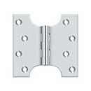 Deltana [DSPA4040U26] Solid Brass Door Parliament Hinge - Polished Chrome Finish - Pair - 4&quot; H x 4&quot; W