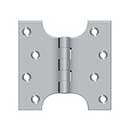 Deltana [DSPA4040U26D] Solid Brass Door Parliament Hinge - Brushed Chrome Finish - Pair - 4&quot; H x 4&quot; W