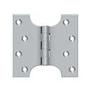 Deltana [DSPA4040U26D] Solid Brass Door Parliament Hinge - Brushed Chrome Finish - Pair - 4&quot; H x 4&quot; W