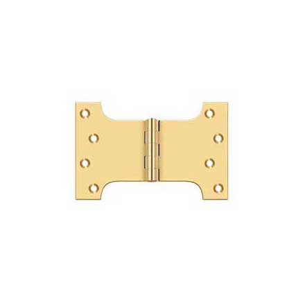 Deltana [DSPA4060CR003] Solid Brass Door Parliament Hinge - Polished Brass (PVD) Finish - Pair - 4&quot; H x 6&quot; W