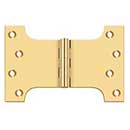 Deltana [DSPA4060CR003] Solid Brass Door Parliament Hinge - Polished Brass (PVD) Finish - Pair - 4&quot; H x 6&quot; W