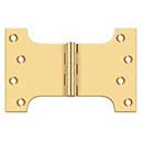 Deltana [DSPA4060CR003] Solid Brass Door Parliament Hinge - Polished Brass (PVD) Finish - Pair - 4" H x 6" W