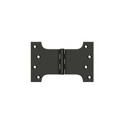 Deltana [DSPA4060U10B] Solid Brass Door Parliament Hinge - Oil Rubbed Bronze Finish - Pair - 4&quot; H x 6&quot; W