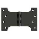 Deltana [DSPA4060U10B] Solid Brass Door Parliament Hinge - Oil Rubbed Bronze Finish - Pair - 4&quot; H x 6&quot; W