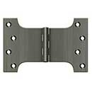 Deltana [DSPA4060U15A] Solid Brass Door Parliament Hinge - Antique Nickel Finish - Pair - 4" H x 6" W