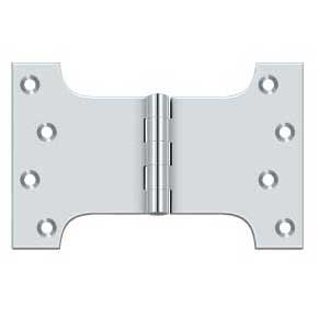 Deltana [DSPA4060U26] Solid Brass Door Parliament Hinge - Polished Chrome Finish - Pair - 4" H x 6" W