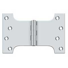 Deltana [DSPA4060U26] Solid Brass Door Parliament Hinge - Polished Chrome Finish - Pair - 4&quot; H x 6&quot; W