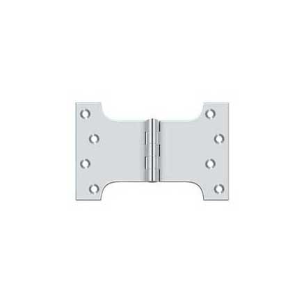 Deltana [DSPA4060U26] Solid Brass Door Parliament Hinge - Polished Chrome Finish - Pair - 4&quot; H x 6&quot; W