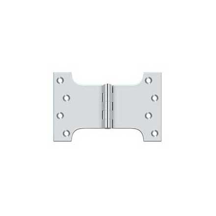 Deltana [DSPA4060U26] Solid Brass Door Parliament Hinge - Polished Chrome Finish - Pair - 4&quot; H x 6&quot; W