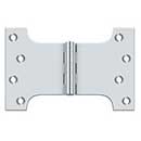 Deltana [DSPA4060U26] Solid Brass Door Parliament Hinge - Polished Chrome Finish - Pair - 4" H x 6" W