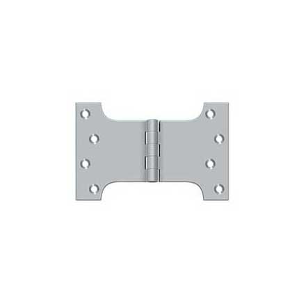 Deltana [DSPA4060U26D] Solid Brass Door Parliament Hinge - Brushed Chrome Finish - Pair - 4&quot; H x 6&quot; W