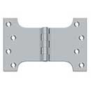 Deltana [DSPA4060U26D] Solid Brass Door Parliament Hinge - Brushed Chrome Finish - Pair - 4&quot; H x 6&quot; W