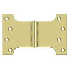 Deltana [DSPA4060U3] Solid Brass Door Parliament Hinge - Polished Brass Finish - Pair - 4&quot; H x 6&quot; W