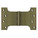 Deltana [DSPA4060U5] Solid Brass Door Parliament Hinge - Antique Brass Finish - Pair - 4&quot; H x 6&quot; W