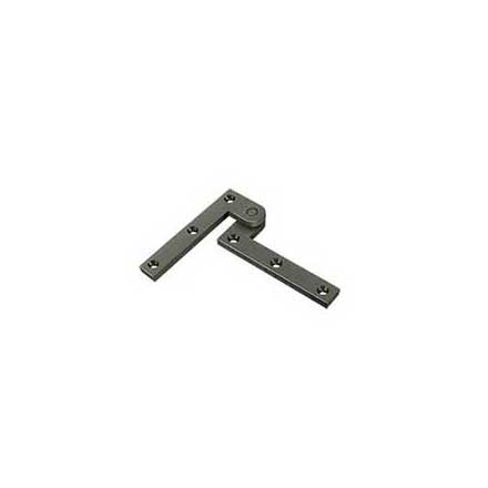 Deltana [PH35U15A] Solid Brass Door Pivot Hinge - Antique Nickel Finish - Pair - 3 7/8" L