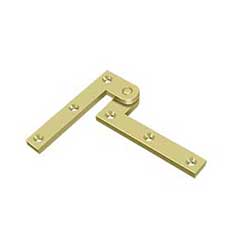 Deltana [PH35U3] Solid Brass Door Pivot Hinge - Polished Brass Finish - Pair - 3 7/8&quot; L
