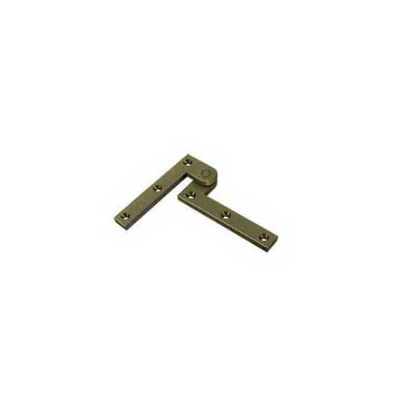 Deltana [PH35U5] Solid Brass Door Pivot Hinge - Antique Brass Finish - Pair - 3 7/8&quot; L