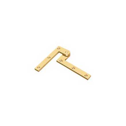 Deltana [PH40CR003] Solid Brass Door Pivot Hinge - Polished Brass (PVD) Finish - Pair - 4 3/8&quot; L