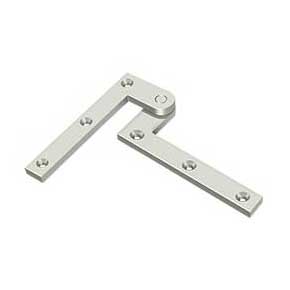 Deltana [PH40U14] Solid Brass Door Pivot Hinge - Polished Nickel Finish - Pair - 4 3/8" L