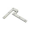 Deltana [PH40U14] Solid Brass Door Pivot Hinge - Polished Nickel Finish - Pair - 4 3/8&quot; L